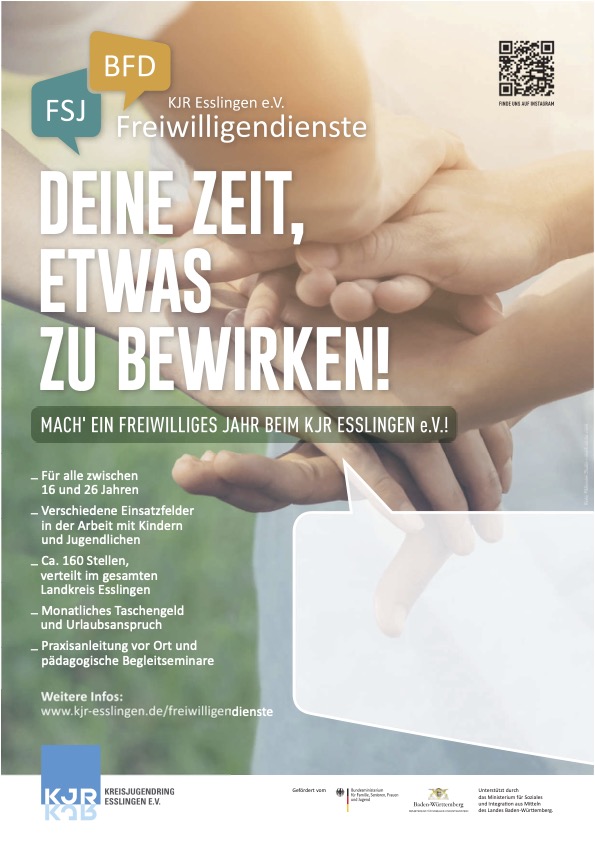 Plakat zum Freiwilligendienst